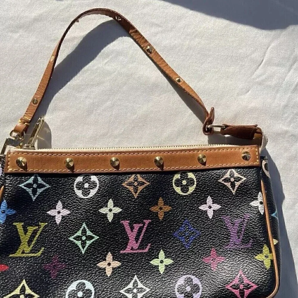 Louis Vuitton Black Multicolor Monogram Canvas Pochette Accessoires - Picture 2 of 16